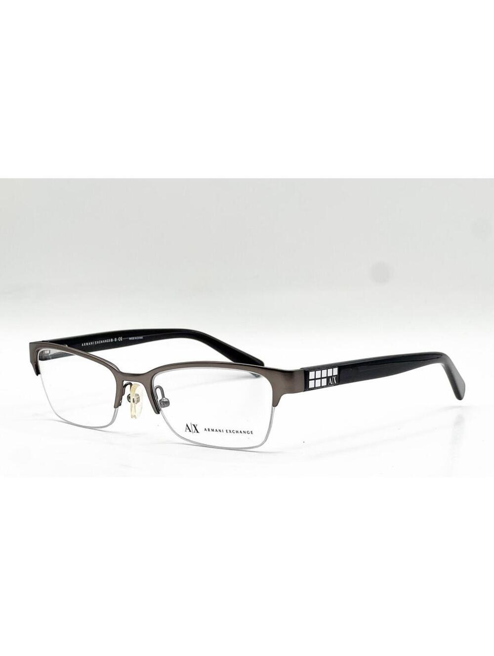 Armani Exchange Ax 1004 6017 Gray Gunmetal Authentic Eyeglasses 52-17-135